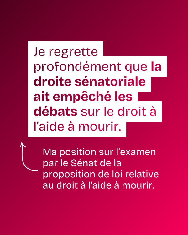 Explication de vote sur la loi sur l'aide à mourir