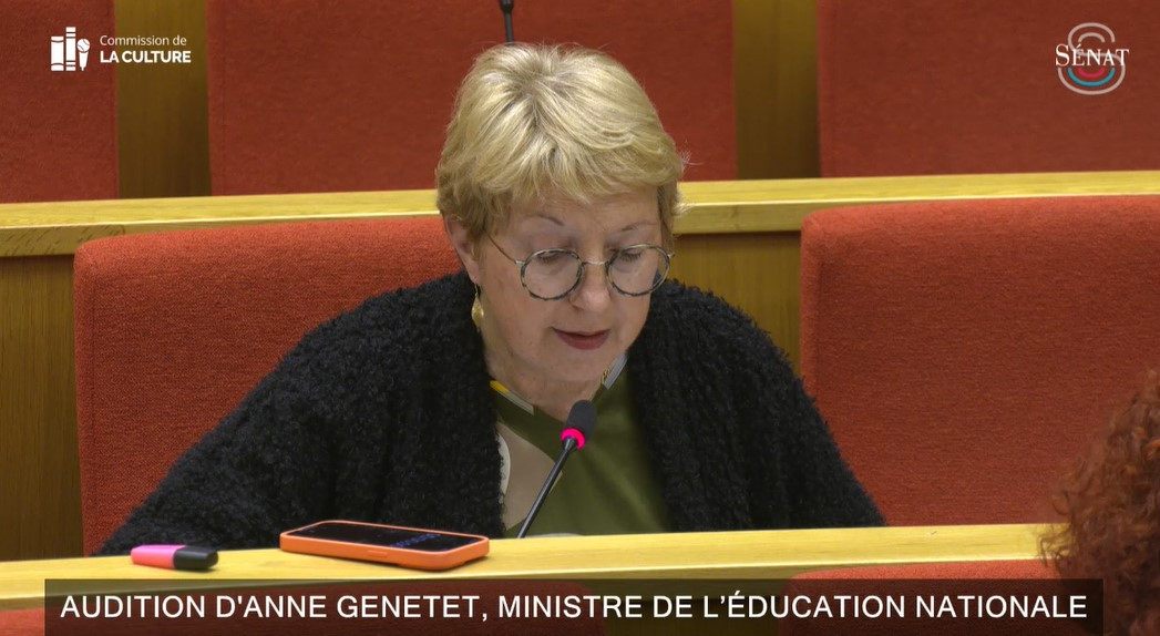 Première audition de la ministre de l'Education nationale